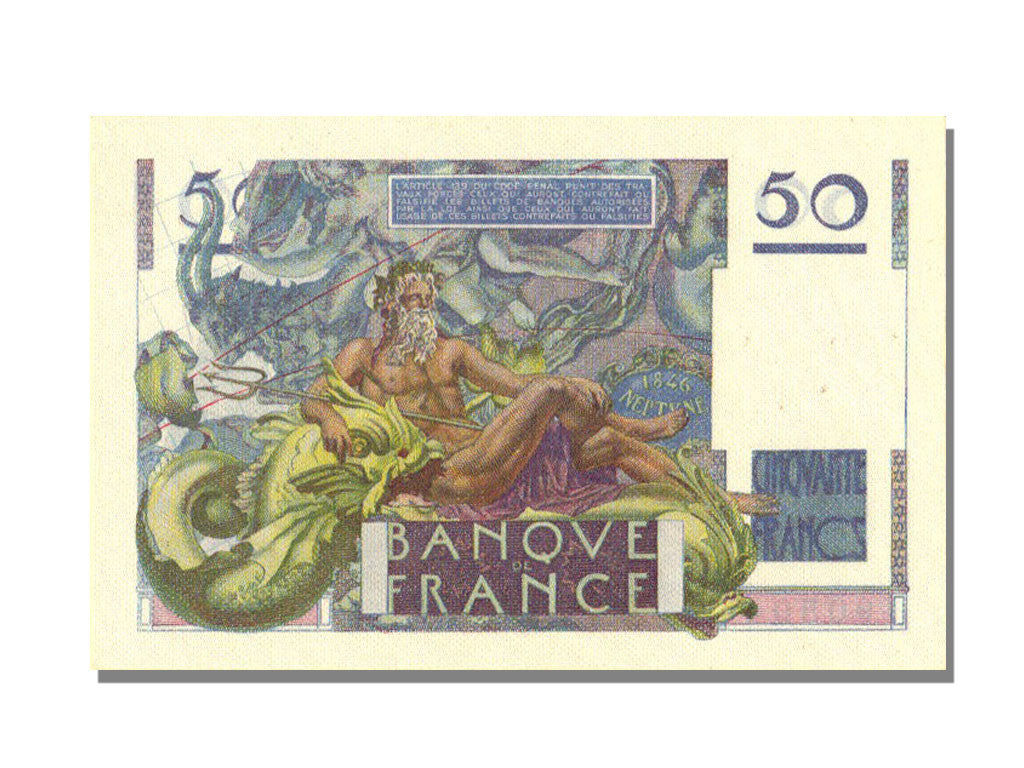 Banknote, France, 50 Francs, 50 F 1946-1951 ''Le Verrier'', 1946, 1946-03-14