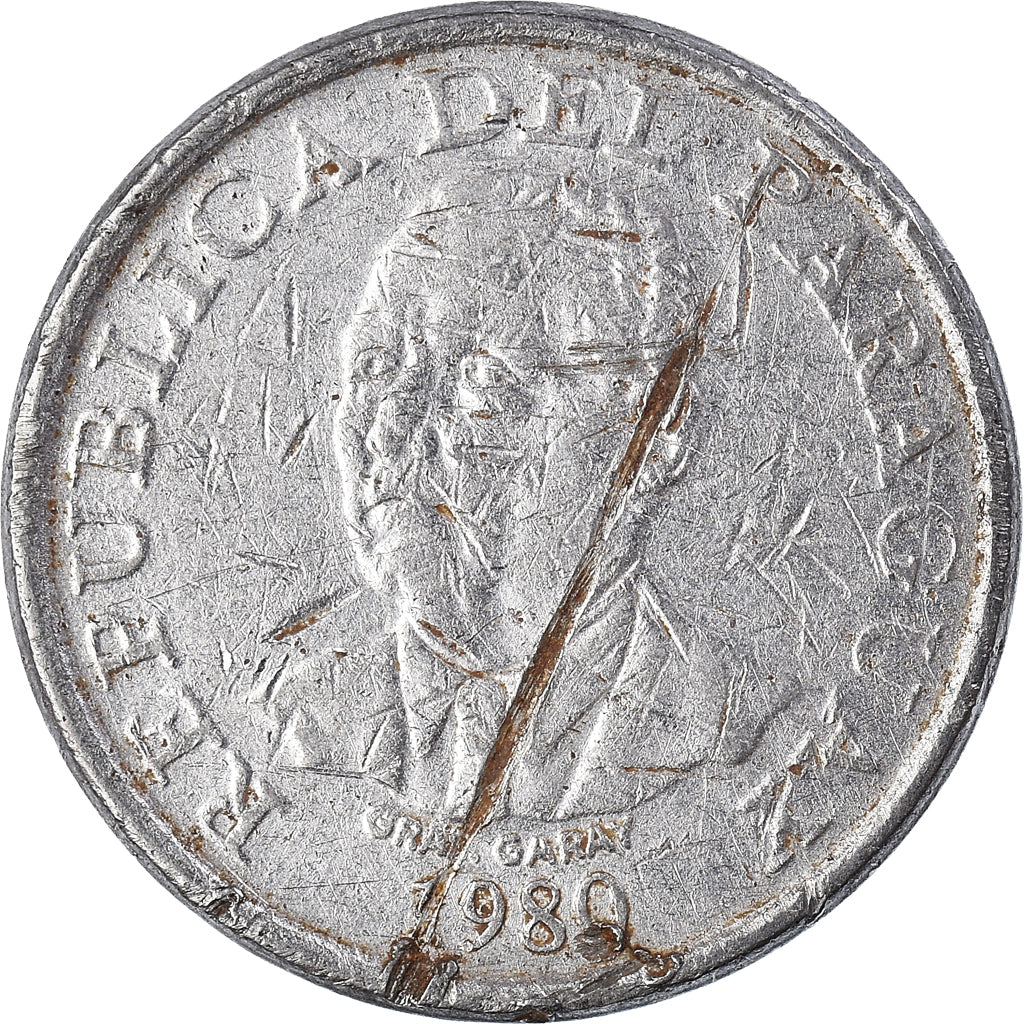 Coin, Paraguay, 10 Guaranies, 1980