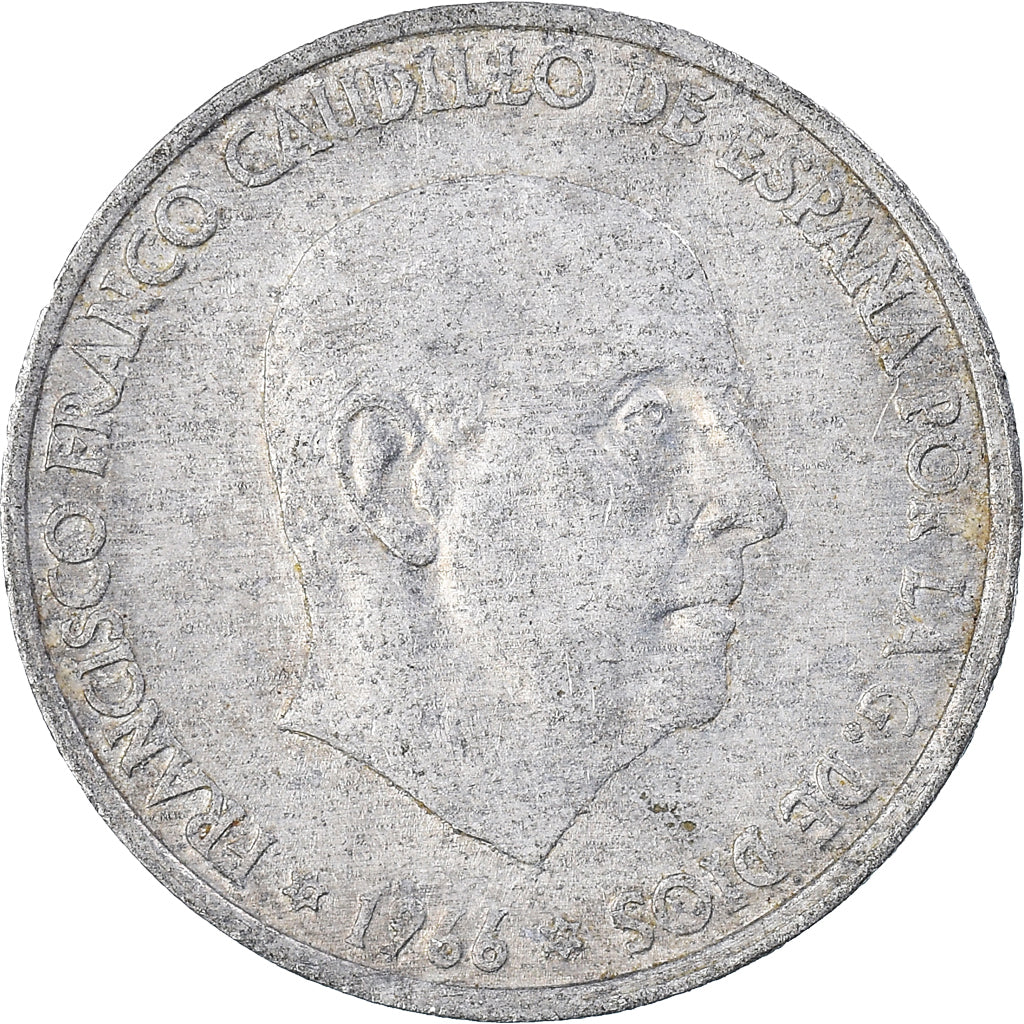 Moeda, Espanha, 50 Centimos, Undated (1966)