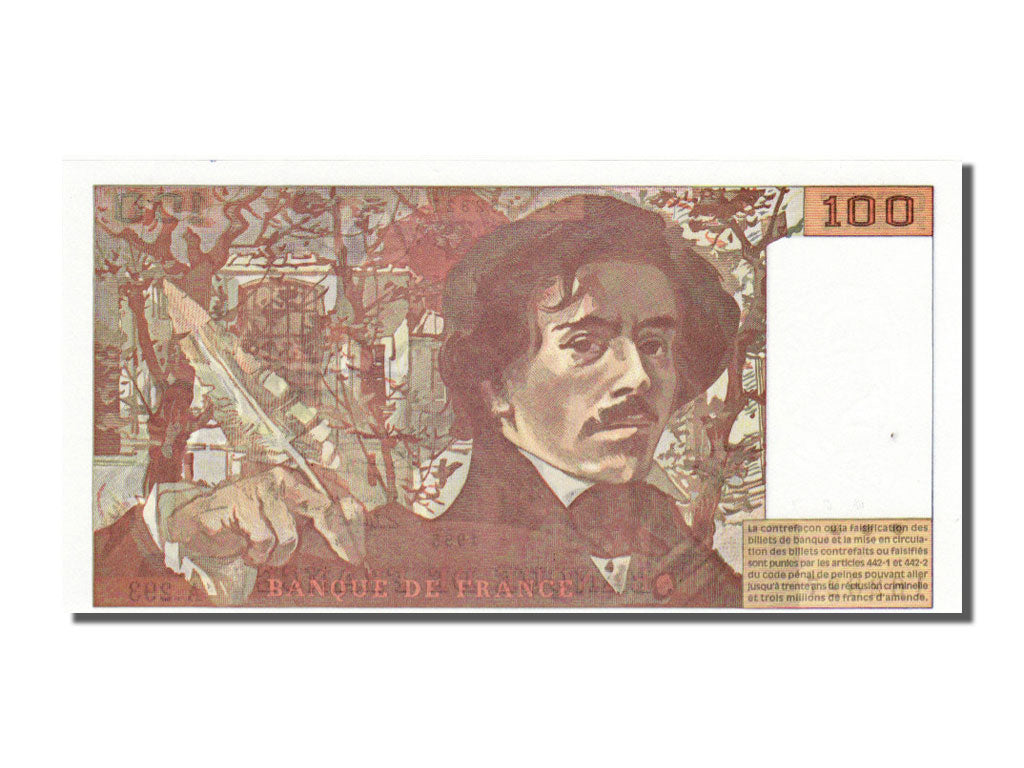 Banknote, France, 100 Francs, 100 F 1978-1995 ''Delacroix'', 1995, UNC(64)