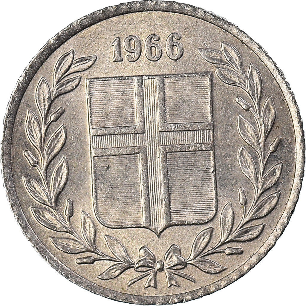 Münze, Iceland, 10 Aurar, 1966