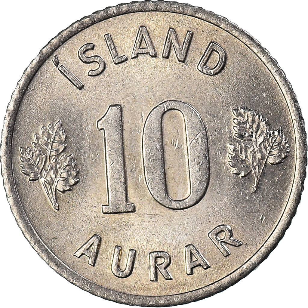 Münze, Iceland, 10 Aurar, 1966