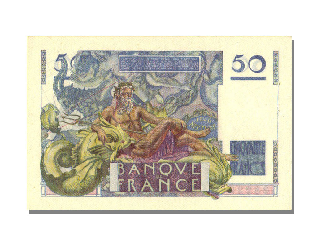 Geldschein, Frankreich, 50 Francs, 50 F 1946-1951 ''Le Verrier'', 1947