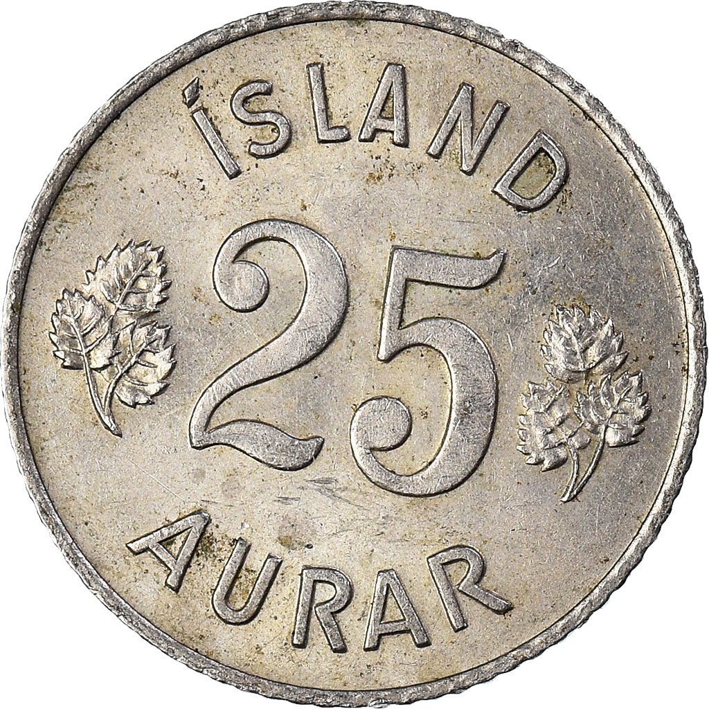 Münze, Iceland, 25 Aurar, 1967