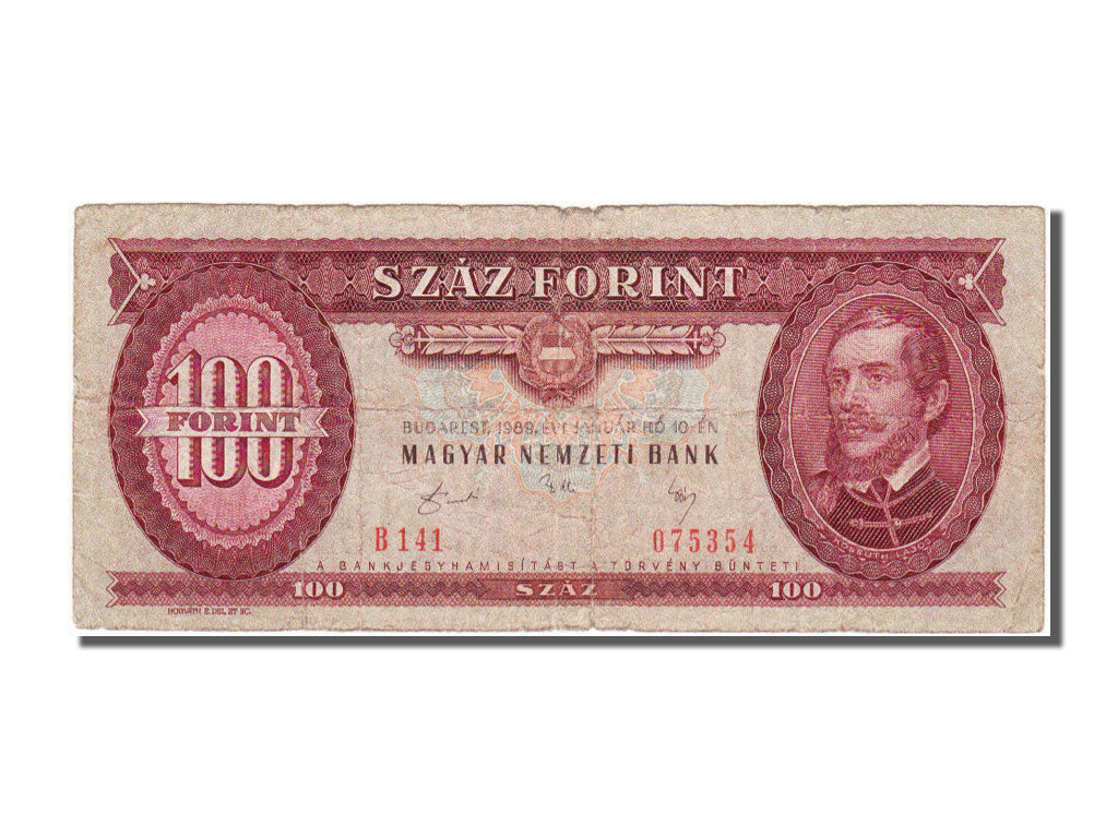 Banknote, Hungary, 100 Forint, 1989, 1989-01-10, VF(30-35)