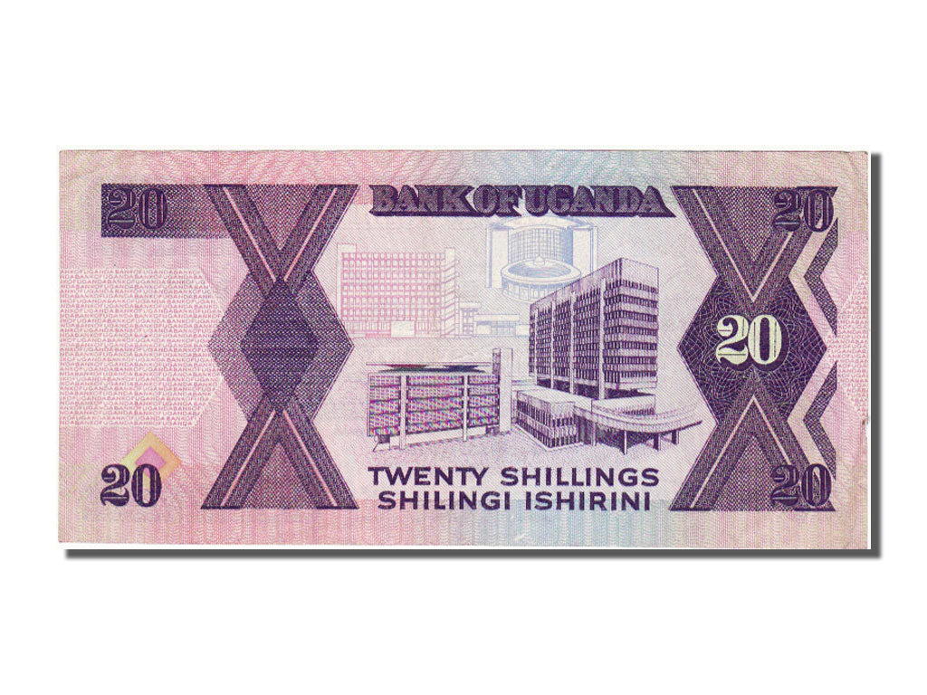 Geldschein, Uganda, 20 Shillings, 1988, UNZ-