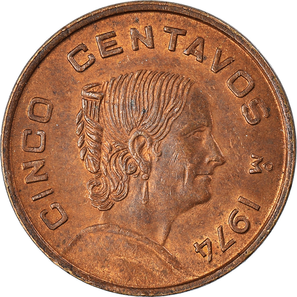 Moneda, México, 5 Centavos, 1974