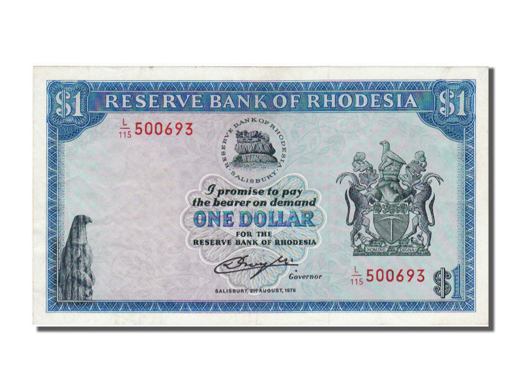 Banknote, Rhodesia, 1 Dollar, 1979, 1979-08-02, UNC(60-62)