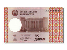 Biljet, Tajikistan, 1 Diram, 1999, NIEUW