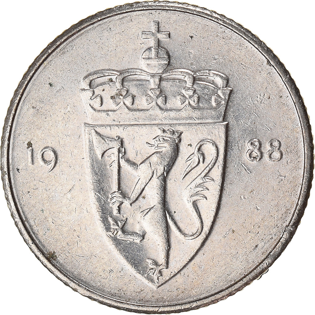 Münze, Norwegen, 50 Öre, 1988