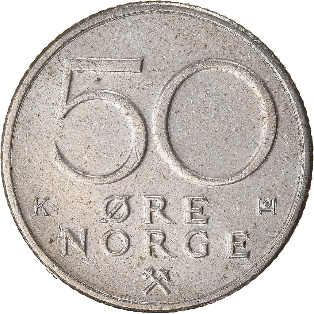 Münze, Norwegen, 50 Öre, 1988