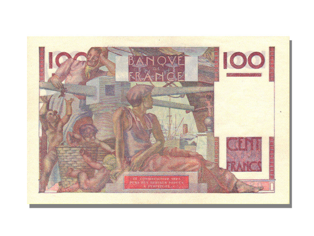 Banknote, France, 100 Francs, 100 F 1945-1954 ''Jeune Paysan'', 1949