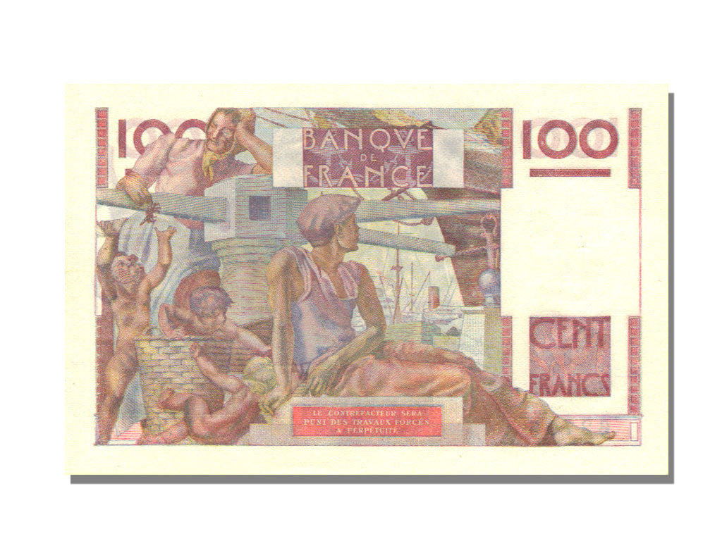 Billet, France, 100 Francs, 100 F 1945-1954 ''Jeune Paysan'', 1946, 1946-04-18