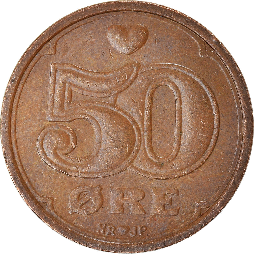Moneta, Dania, 50 Öre, 1989