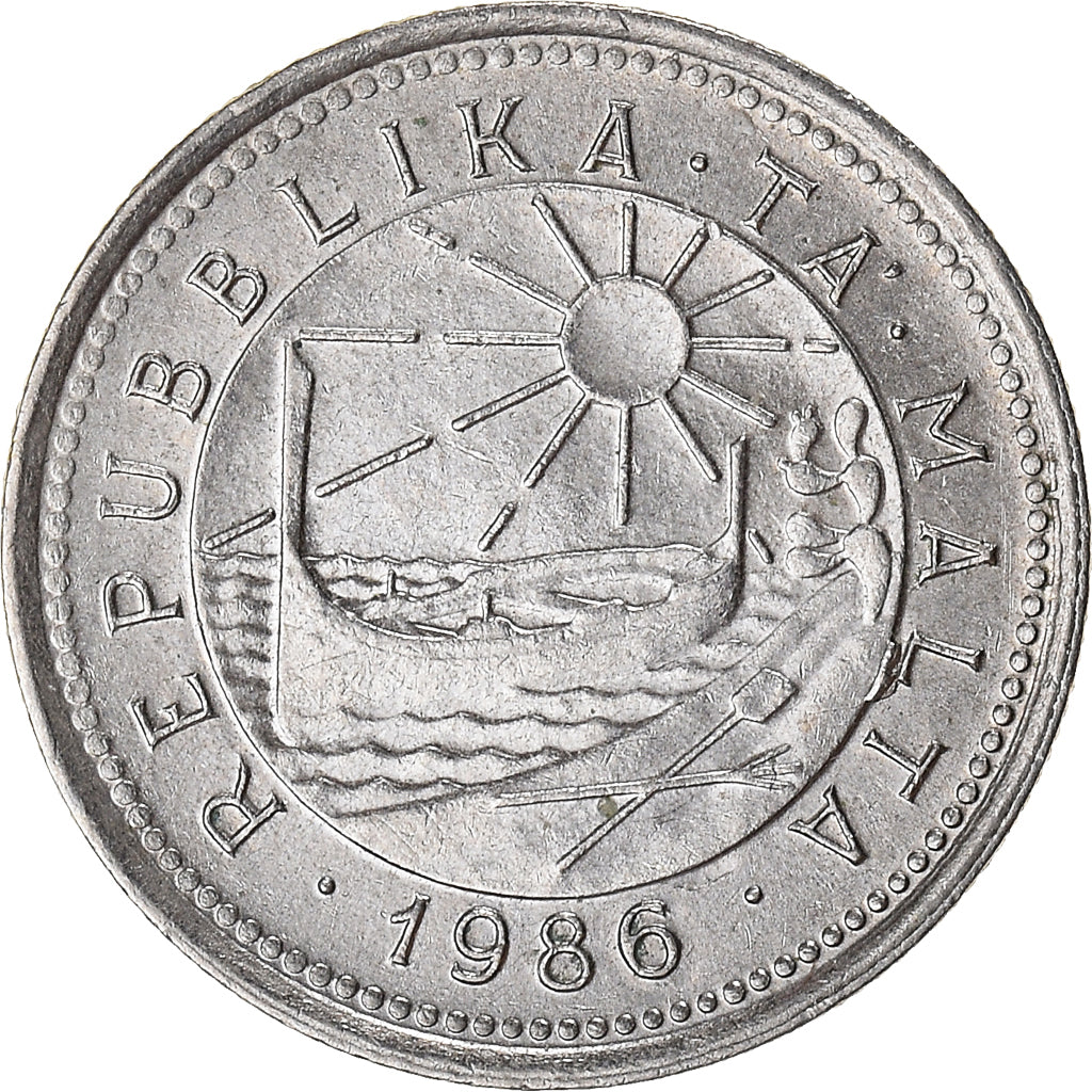 Moneta, Malta, 2 Cents, 1986