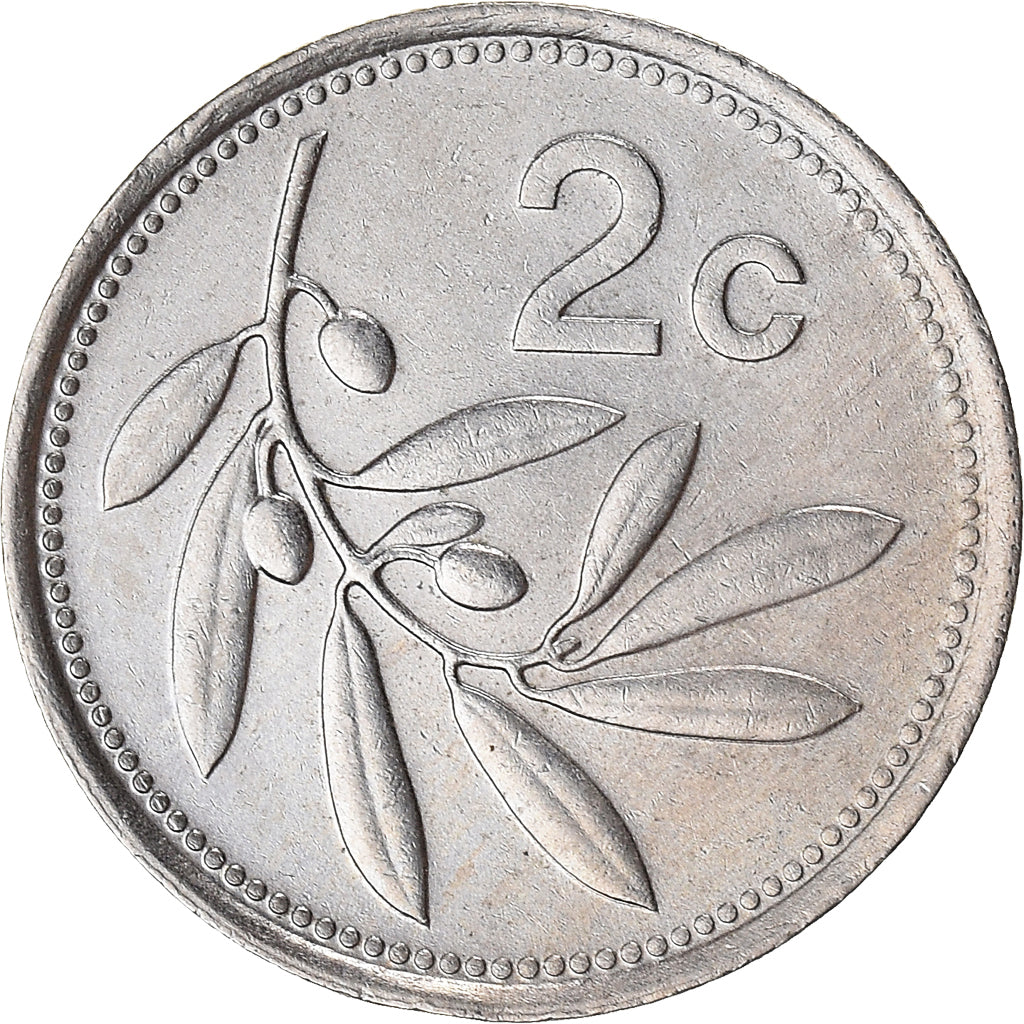 Moneta, Malta, 2 Cents, 1986