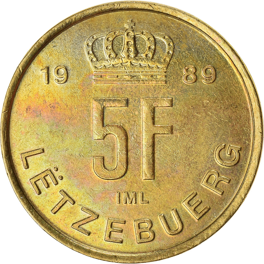 Coin, Luxembourg, 5 Francs, 1989