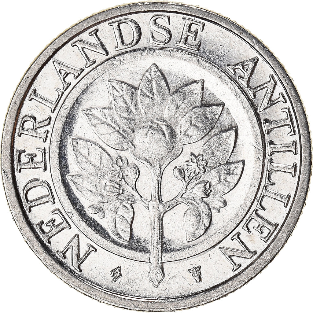 Antilhas Neerlandesas, 25 Cents, 1991, Aço Niquelado, EF(40-45)