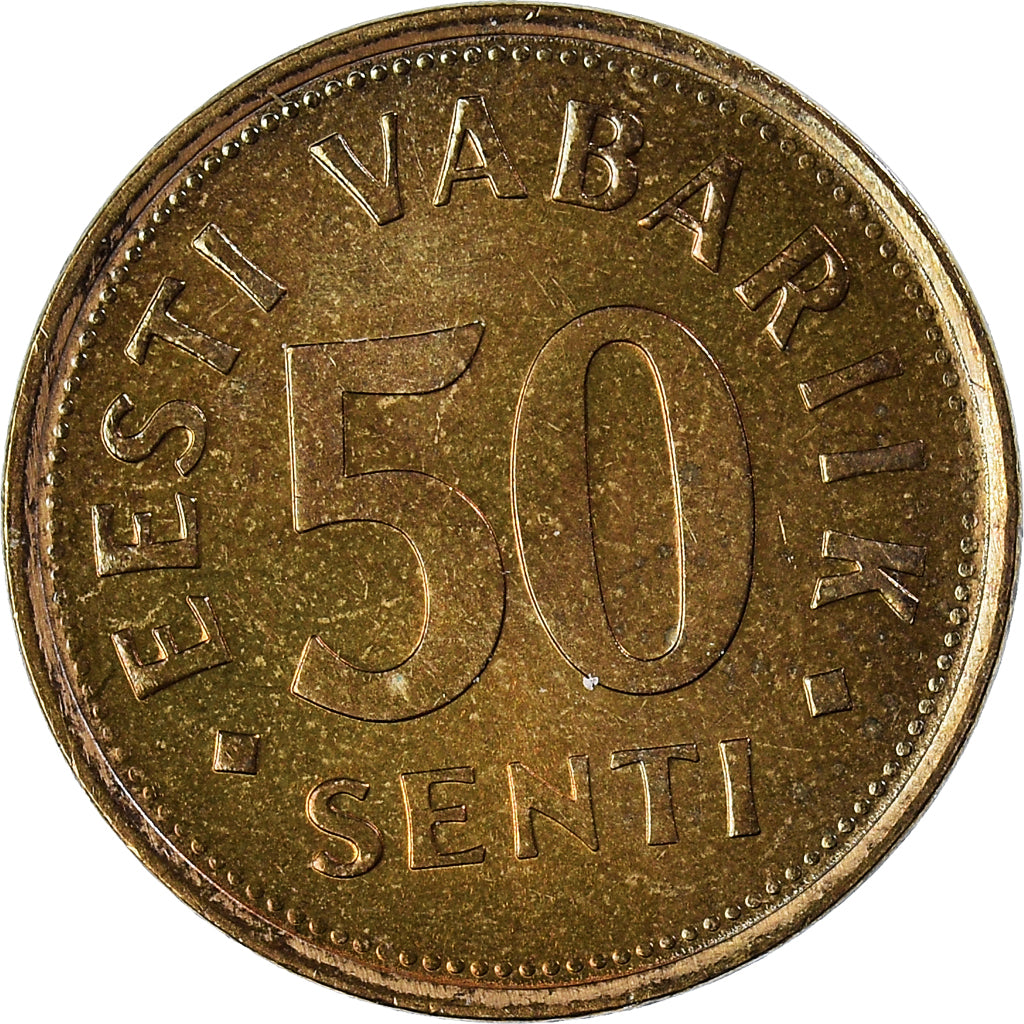 Moeda, Estónia, 50 Senti, 1992