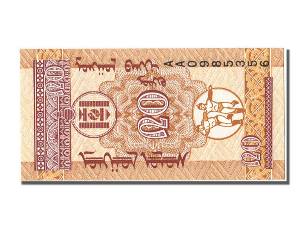 Geldschein, Mongolei, 20 Mongo, 1993, UNZ