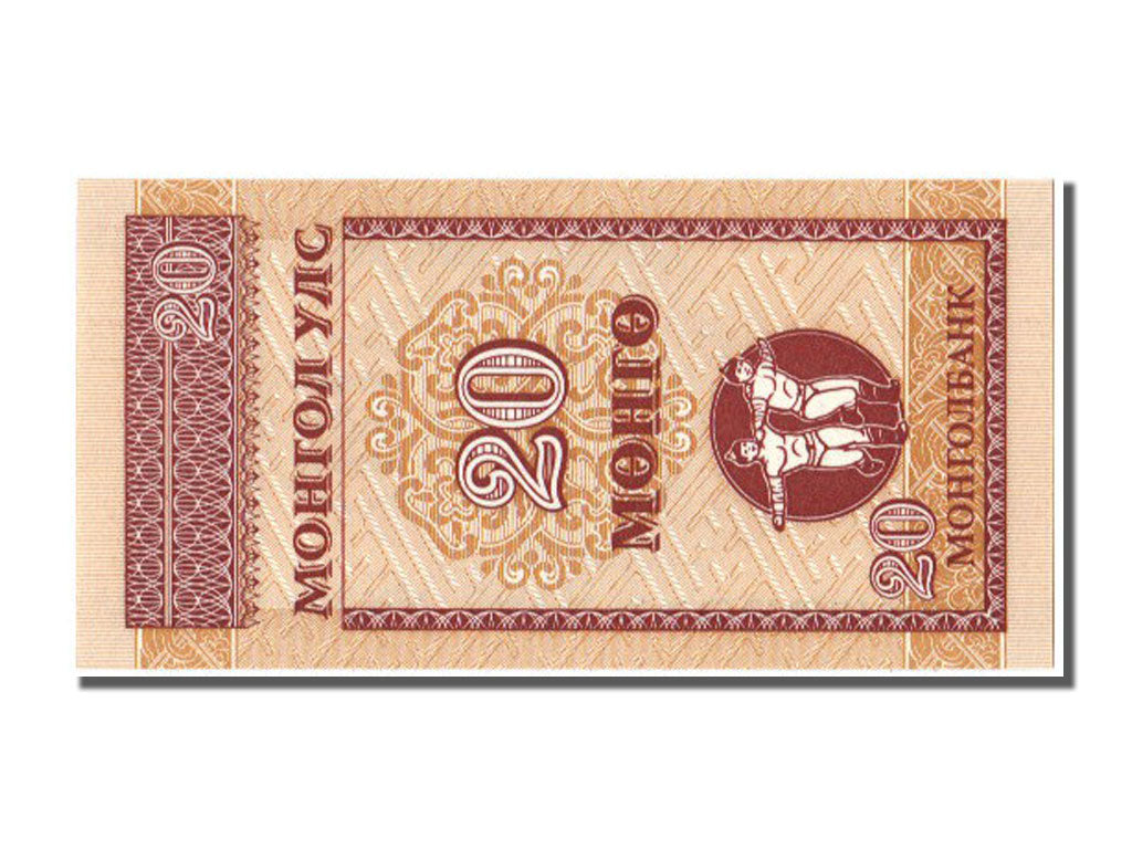 Geldschein, Mongolei, 20 Mongo, 1993, UNZ