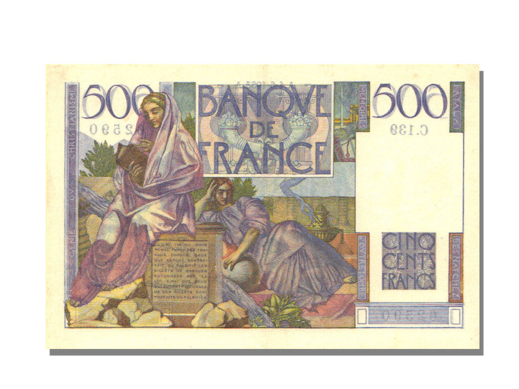 Biljet, Frankrijk, 500 Francs, 500 F 1945-1953 ''Chateaubriand'', 1953
