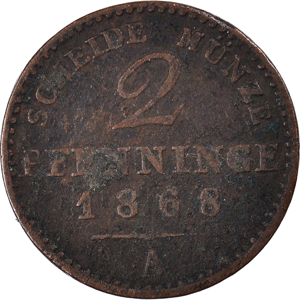 German States, 2 Pfennig, 1868