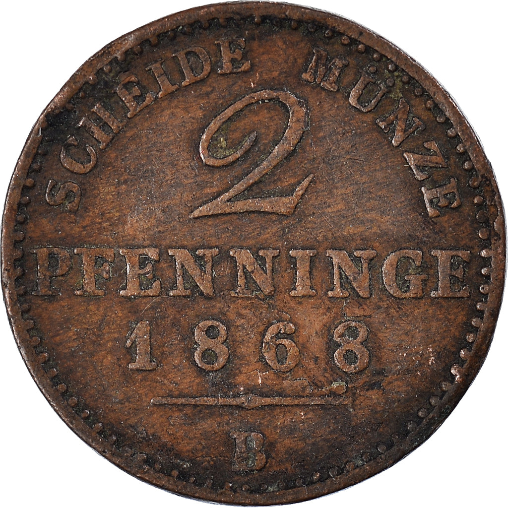 German States, 2 Pfennig, 1868