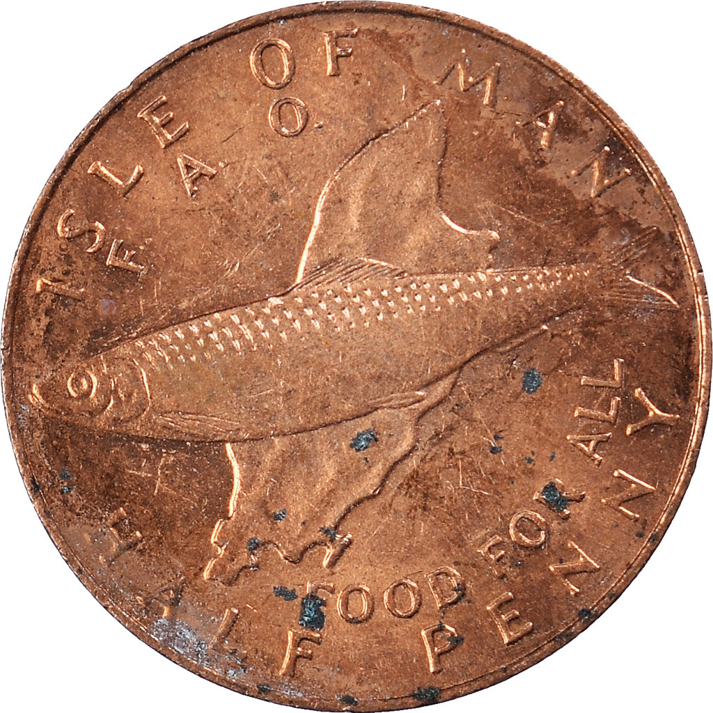 Munten, Eiland Man, 1/2 Penny, 1977