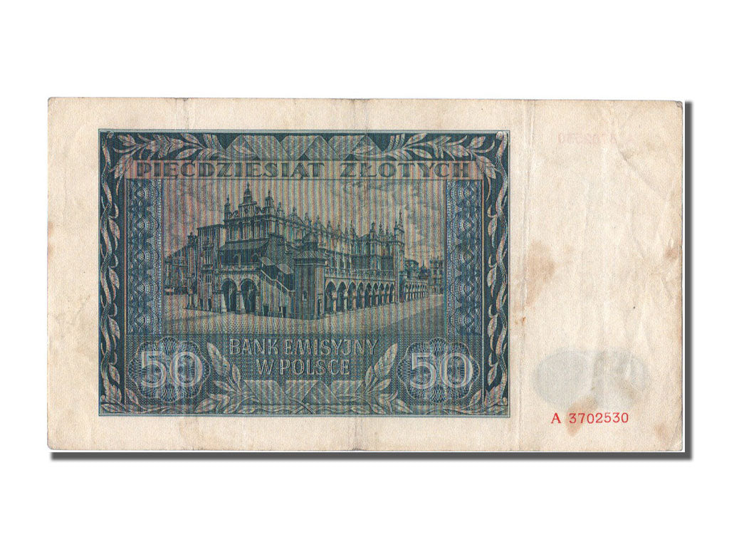 Banconote, Polonia, 50 Zlotych, 1940, 1940-03-01, SPL-