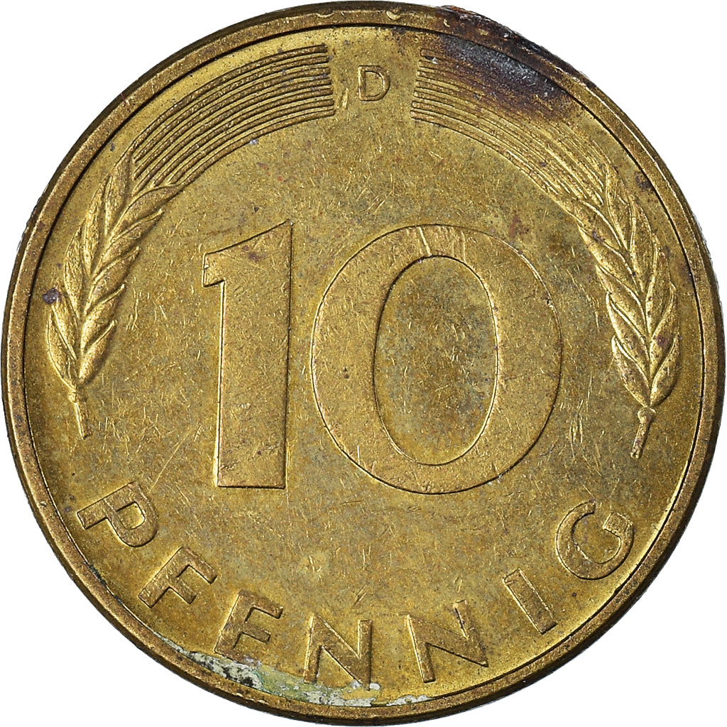 GERMANY - FEDERAL REPUBLIC, 10 Pfennig, 1986