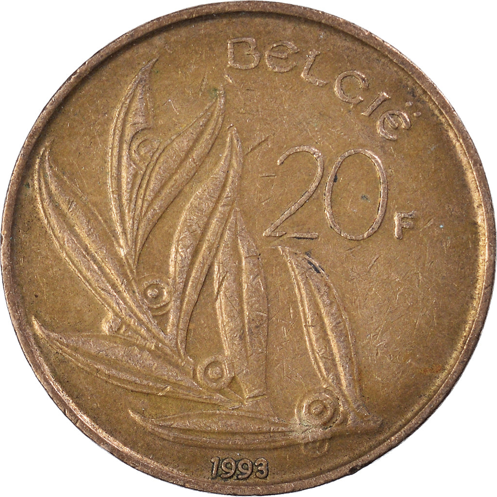 Moneta, Belgia, 20 Francs, 20 Frank, 1993