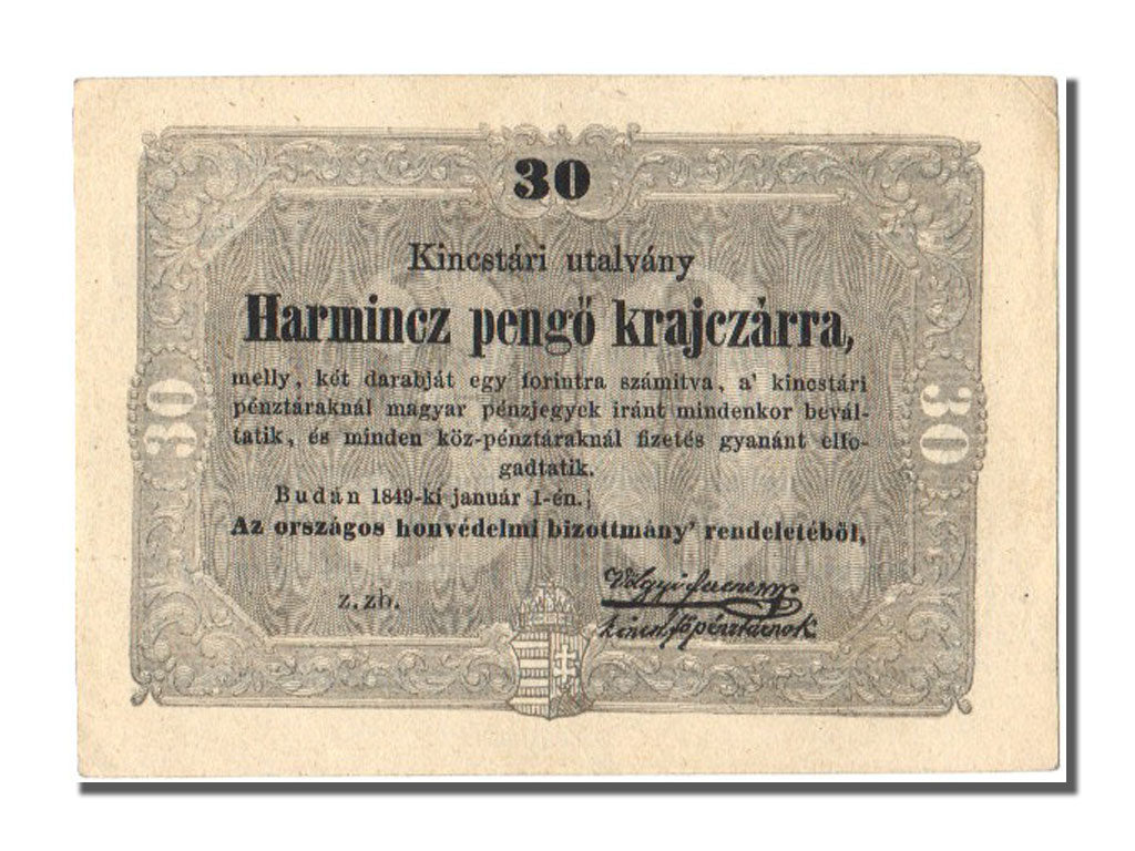 Banknote, Hungary, 30 Pengö Krajczar, 1849, UNC(63)
