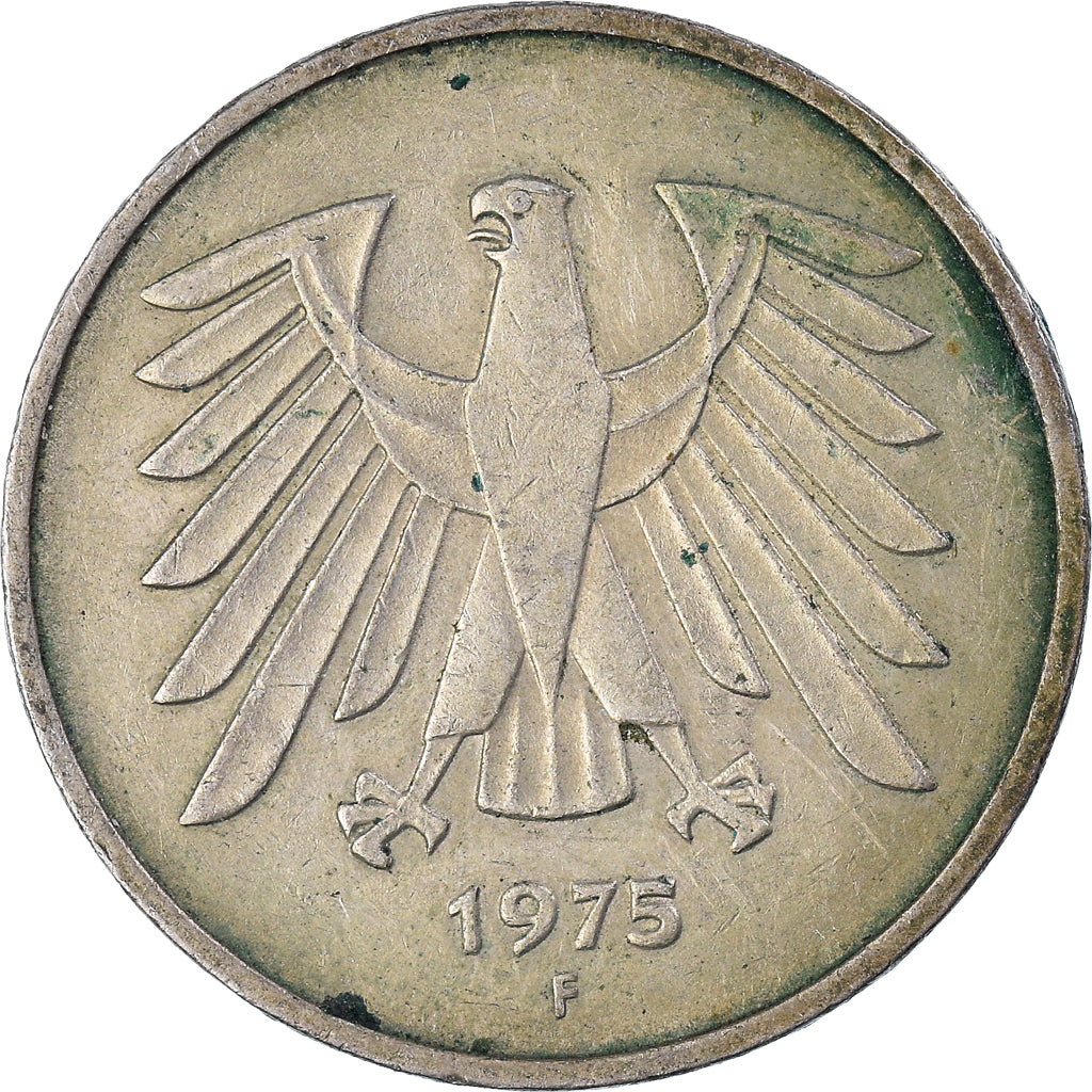 Moneda, ALEMANIA - REPÚBLICA FEDERAL, 5 Mark, 1975