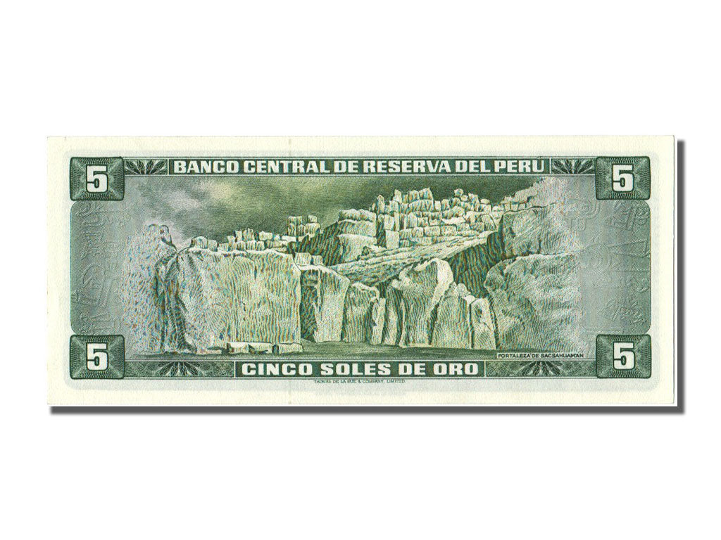 Billete, 5 Soles De Oro, 1974, Perú, 1974-08-15, UNC