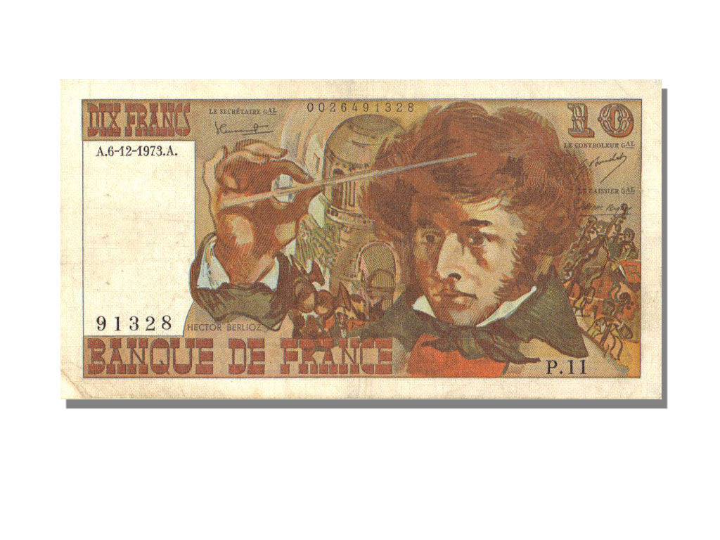 Banconote, Francia, 10 Francs, 10 F 1972-1978 ''Berlioz'', 1973, 1973-12-06