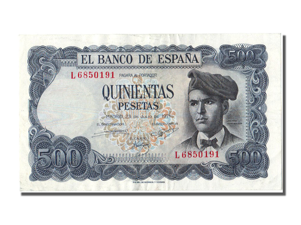 Billete, 500 Pesetas, 1971, España, 1971-07-23, MBC+