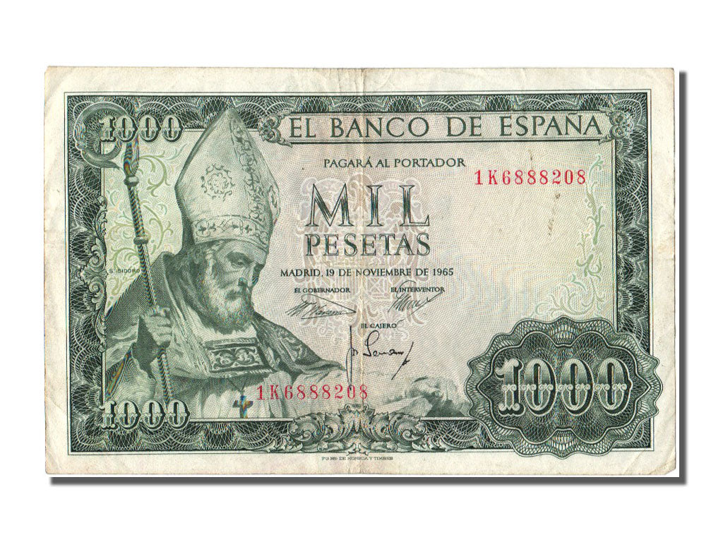 Banknote, Spain, 1000 Pesetas, 1965, 1965-11-19, EF(40-45)