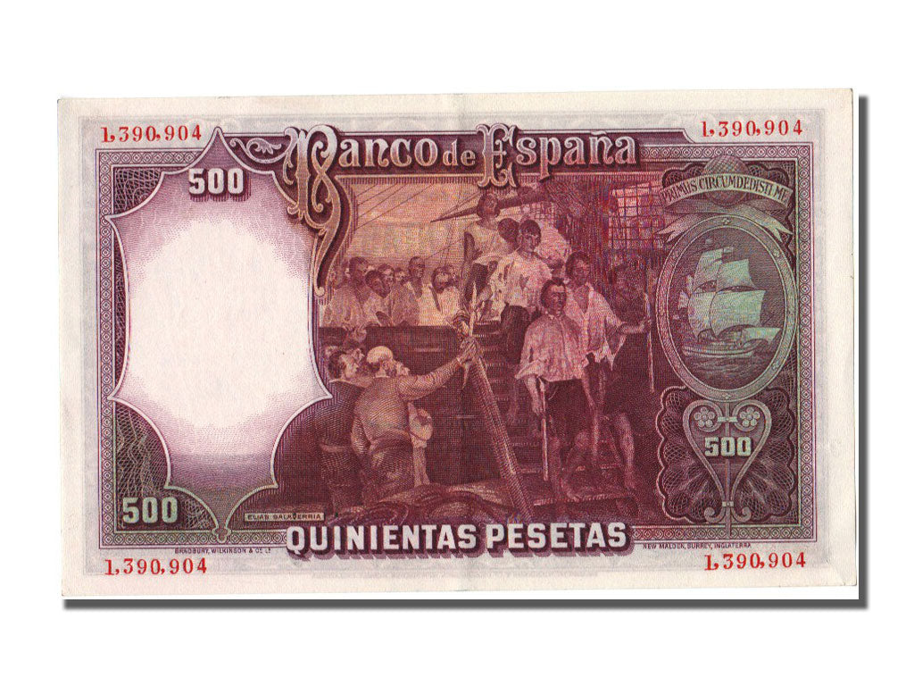 Banknot, Hiszpania, 500 Pesetas, 1931, 1931-04-25, KM:84, UNC(60-62)