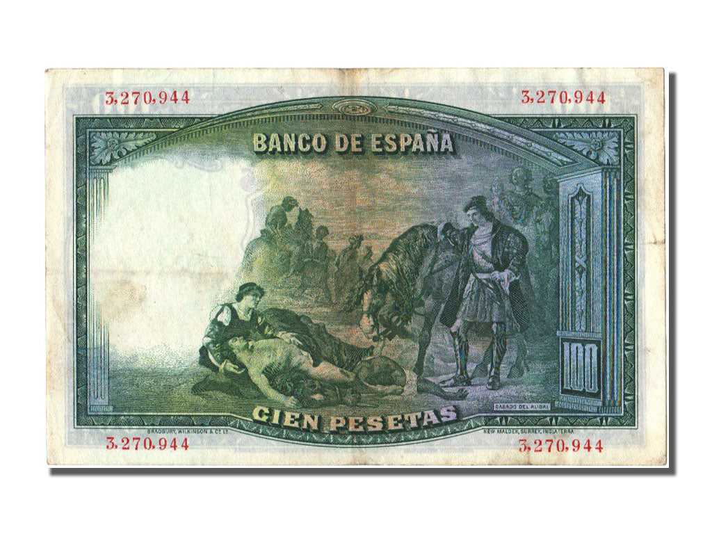 Geldschein, Spanien, 100 Pesetas, 1931, SS