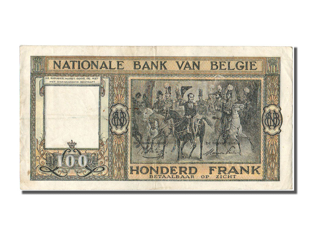 Banknote, Belgium, 100 Francs, 1945, 1945-11-26, EF(40-45)