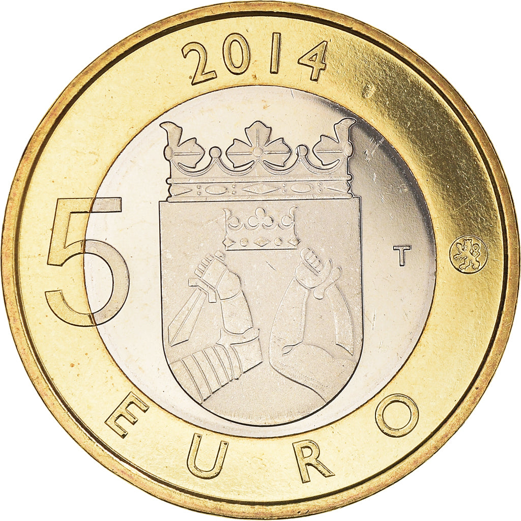 Finland, 5 Euro, Animals of the Provinces - Karelia, 2014, MS(64), Bi-Metallic