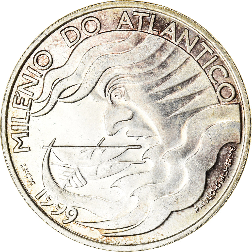 Moeda, Portugal, Atlantic Sailing, 1000 Escudos, 1999, Lisbon, MS(60-62), Prata