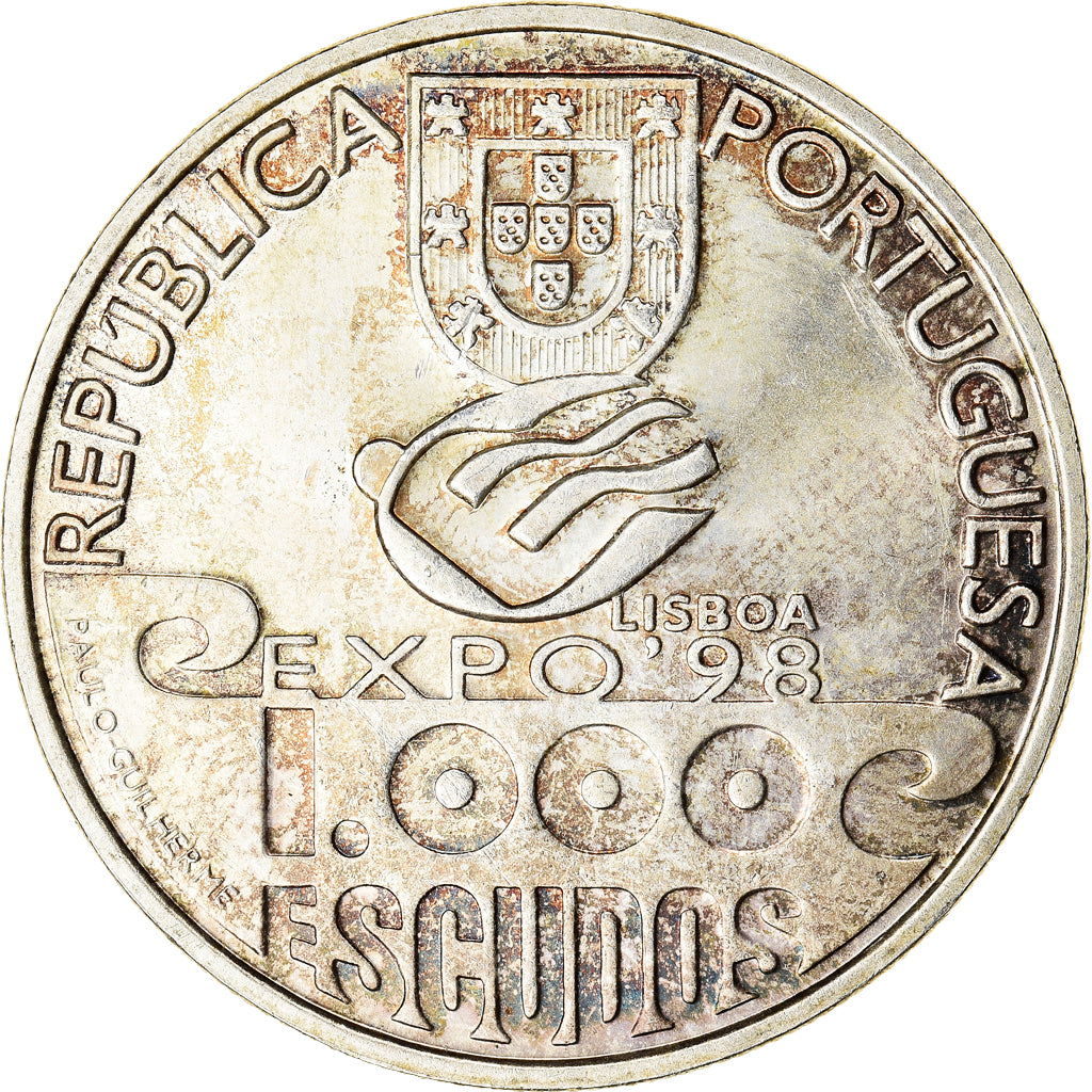 Moeda, Portugal, Atlantic Sailing, 1000 Escudos, 1999, Lisbon, MS(60-62), Prata