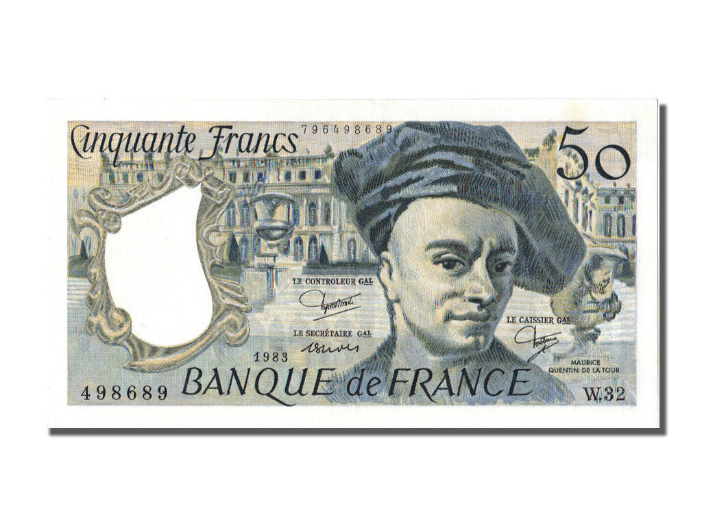 Banknote, France, 50 Francs, 50 F 1976-1992 ''Quentin de La Tour'', 1983
