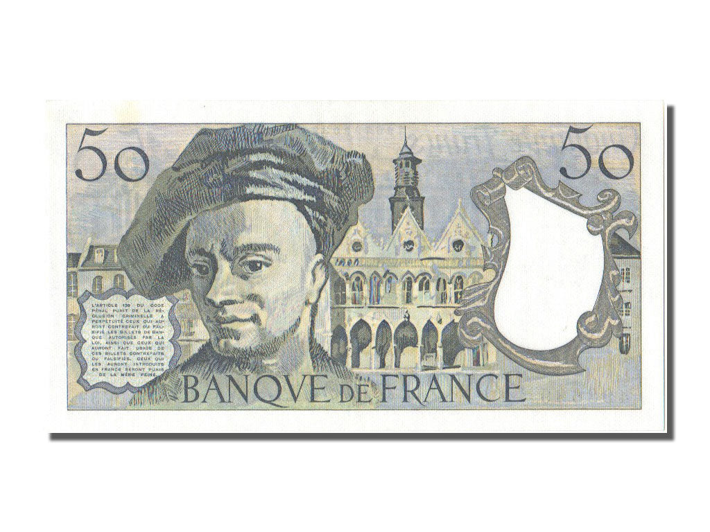 Banknote, France, 50 Francs, 50 F 1976-1992 ''Quentin de La Tour'', 1983