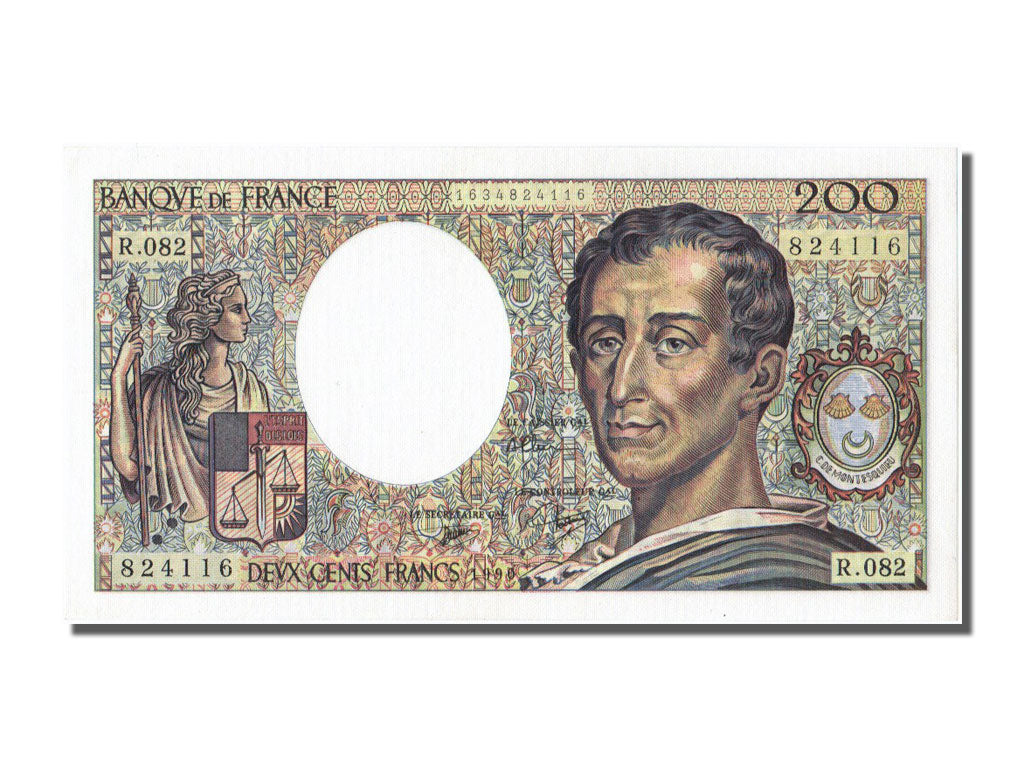 France, 200 Francs, Montesquieu, 1990, R.082, UNC(65-70)