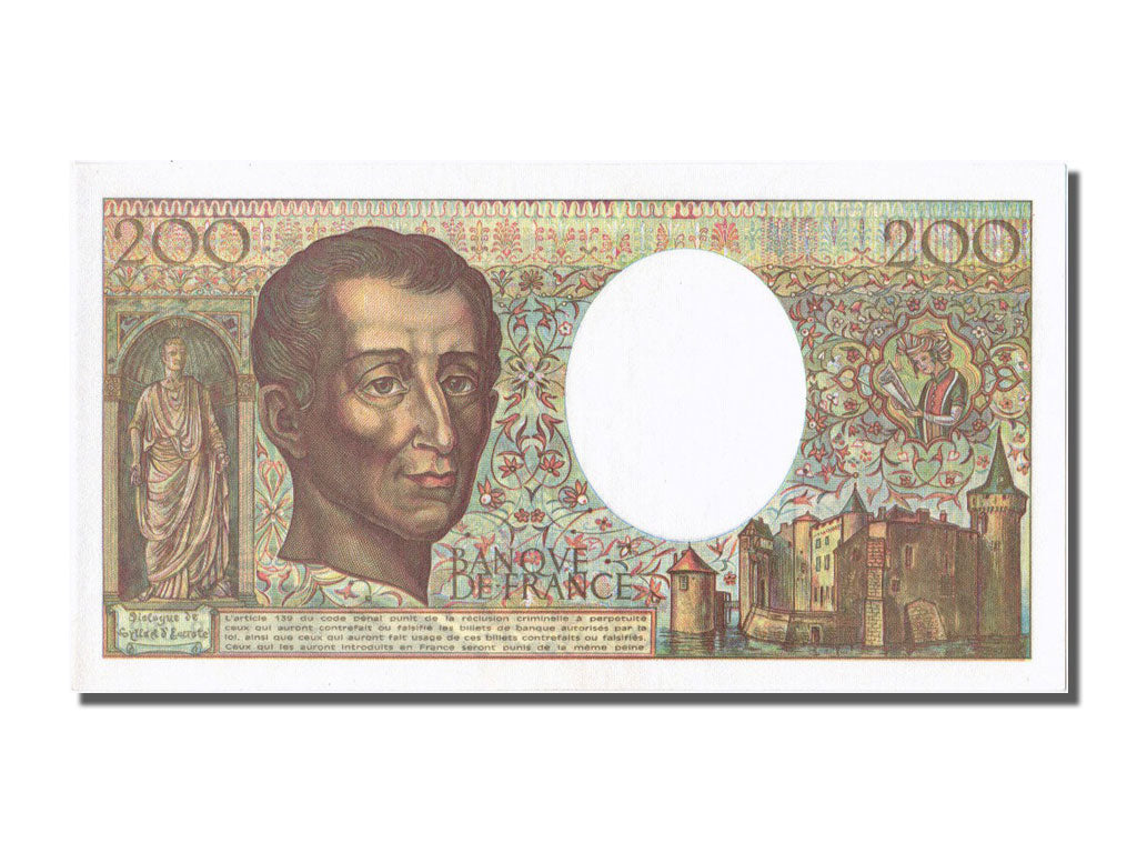 France, 200 Francs, Montesquieu, 1990, R.082, UNC(65-70)