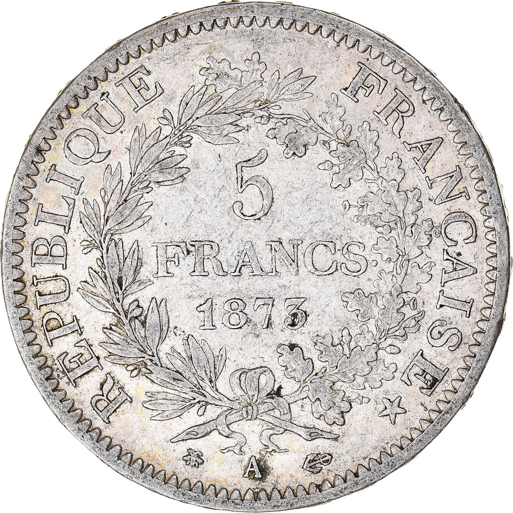 Monnaie, France, Hercule, 5 Francs, 1873, Paris, TTB, Argent, Gadoury:745a