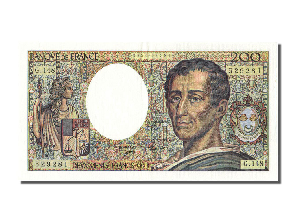 Banconote, Francia, 200 Francs, 200 F 1981-1994 ''Montesquieu'', 1992, SPL
